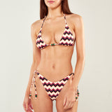 ALEXA | Triangle Bikini Top | Ziggy Print