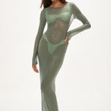 Valentina Dress - Sage Crystal