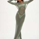 Valentina Dress - Sage Crystal