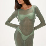 Valentina Dress - Sage Crystal