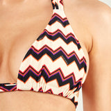 JASMIN | Ruched Bikini Top | Ziggy Print